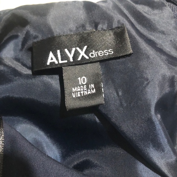 Ladies Alyssa Dress Navy Top Striped Skirt Red Piping Sleeveless - Picture 2 of 4